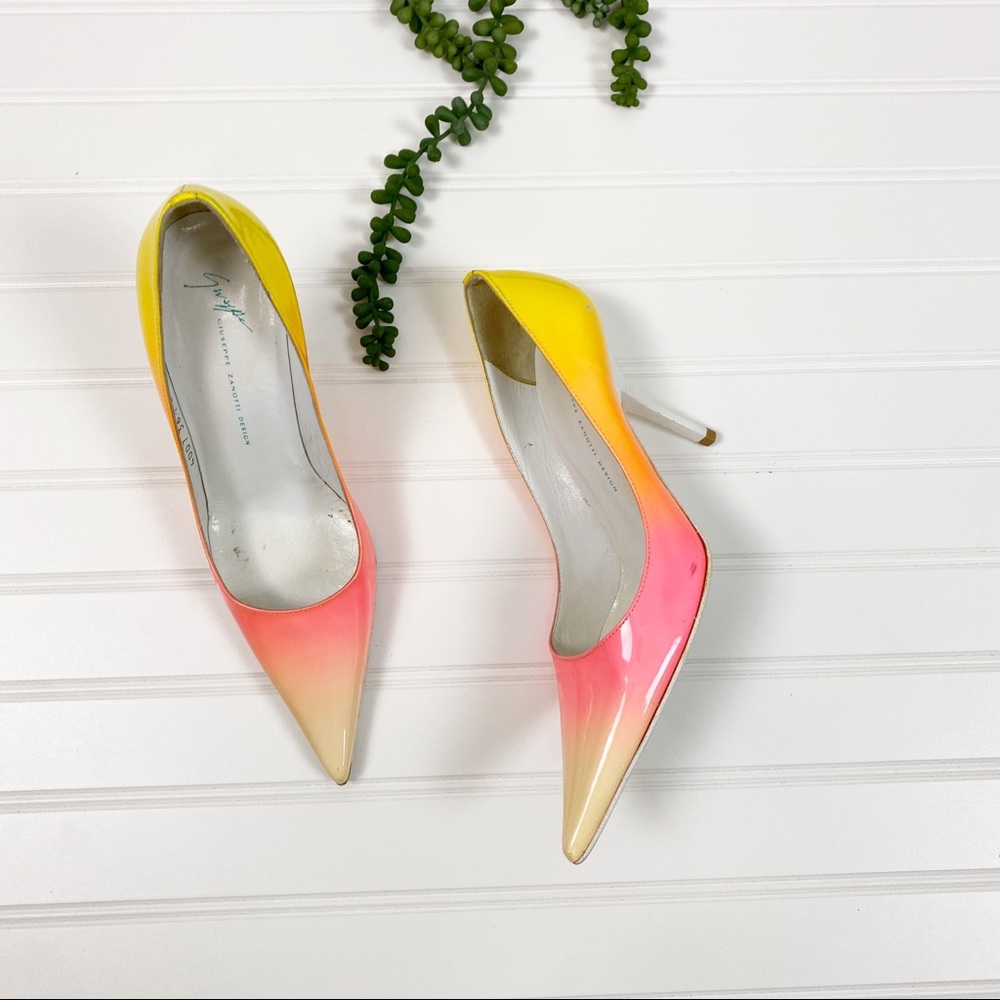 Giuseppe Zanotti Neon Ombré Heels size 6.5 - Picture 7 of 8